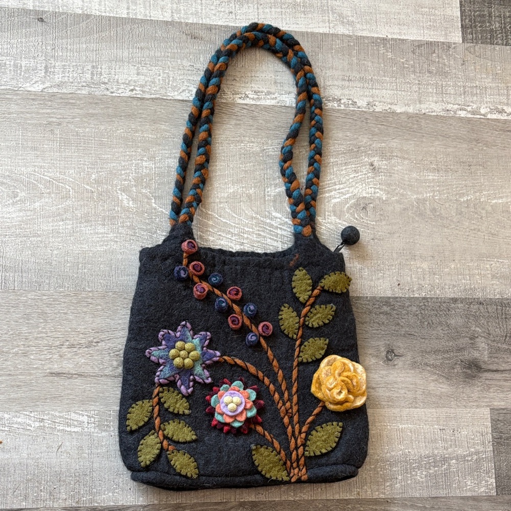 Rising Tide Handmade Felted‎ Wool Handbag